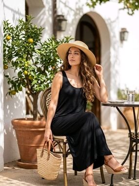 cute yellow maxi dresses Meet Dress, in Pale Taffeta, Size: XL | Show Me Your Mumu Complete the Storybook Look:Storybook Set (Dress + Story Rose Party Hat) adult christmas top Flowy relaxed silhouette Asymmetric Neck Jumper Dress